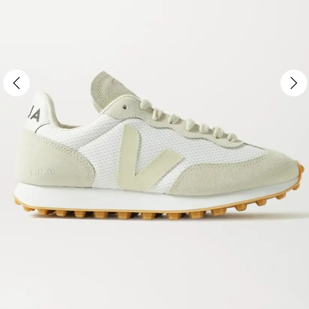 VEJA  Rio Branco leather-trimmed suede and mesh sneakers Size 8